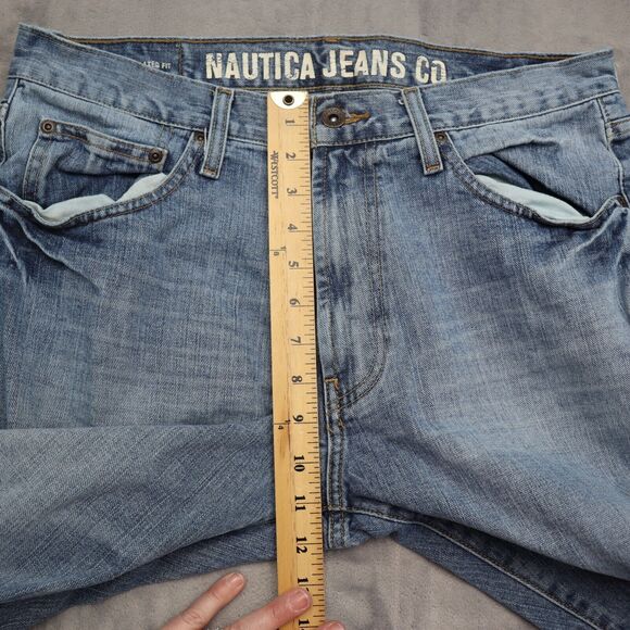 Nautica Jeans Co Pants Womens 32 Blue High Rise Stretch Bootcut Denim Jeans - Picture 6 of 16